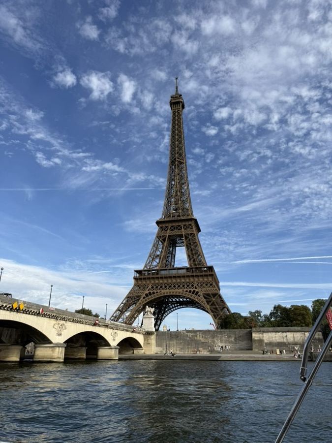 The Eiffel Tower on a summer morning