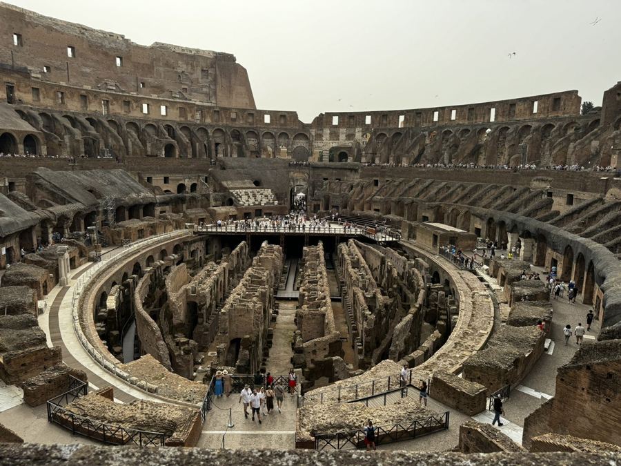 Inside the Colosseum in Rome